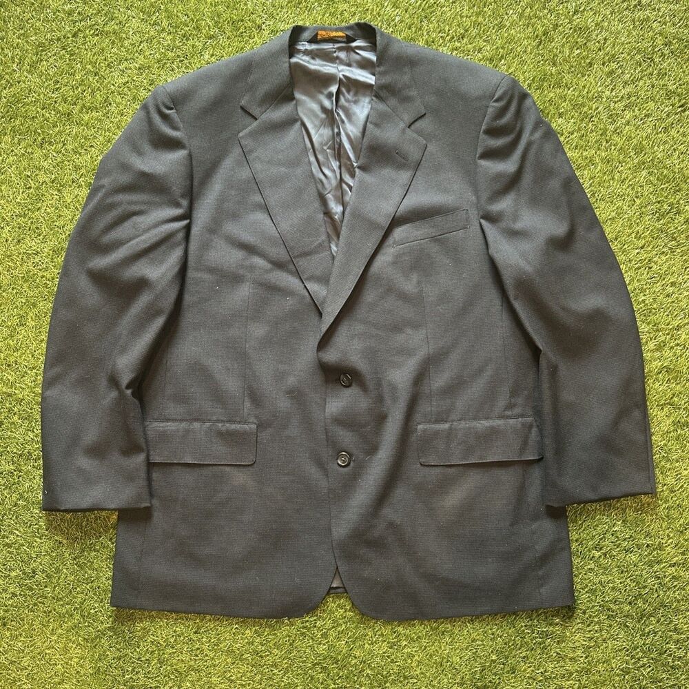 Brooks Brothers Makers BROOKSEASE Wool Blazer Sportcoat Navy Size 46 R